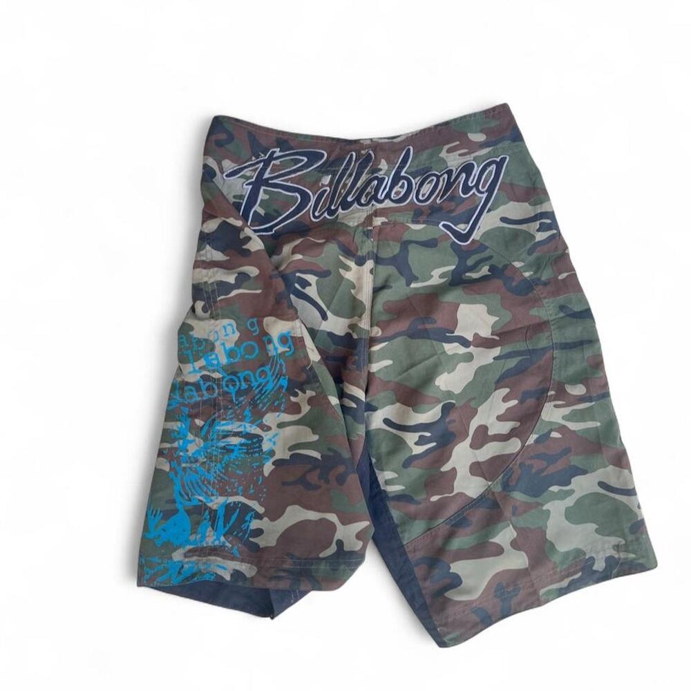 Billabong Camo Blue Print Swim Deadstock Board Shorts, Size 28”
